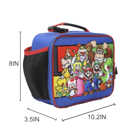 Super Mario Brothers Favorite Characters Insulated Lunch Kit (Super Mario Brothers Blue)