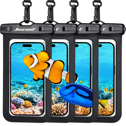 Waterproof Phone Pouch (4-Pack Black)