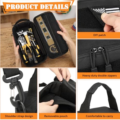 13 inch Small Tool Bag for Men (Black)