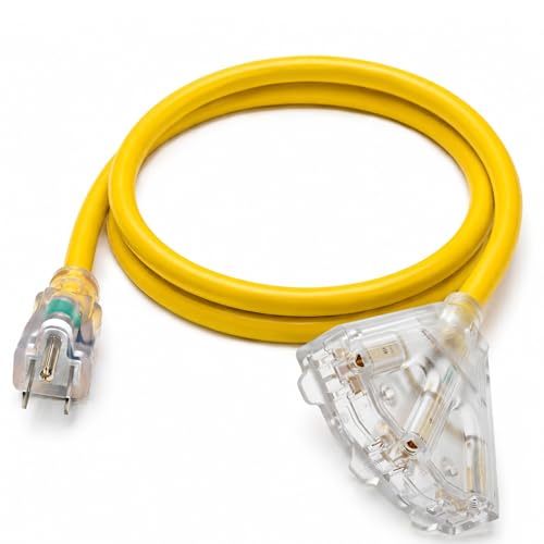 12 3 Outdoor Extension Cord with 3 Outlets