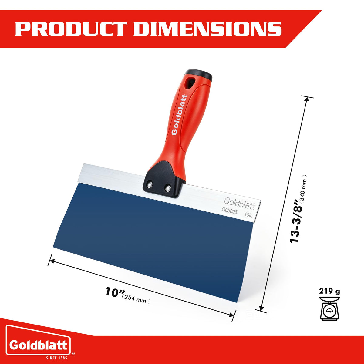 10" Blue Steel Drywall Taping Knife (10")