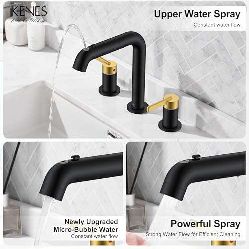 Widespread Bathroom Faucet with Sprayer
