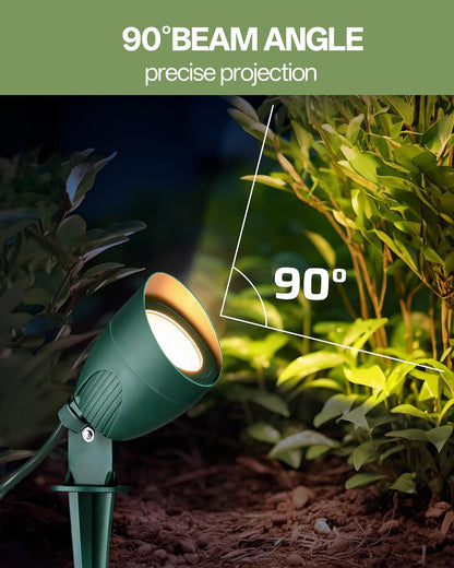 120V Landscape Spotlight (Green-Warm White)