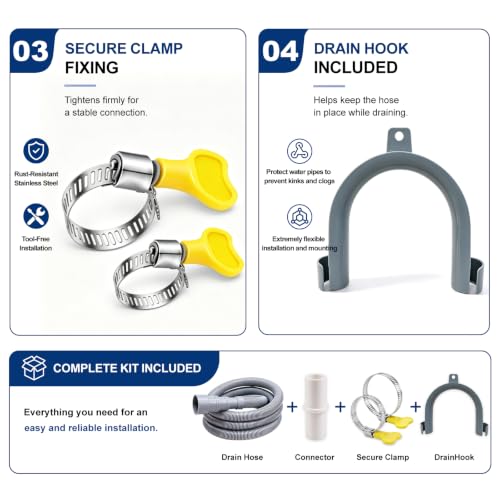 Washing Machine Drain Hose Extension Kit