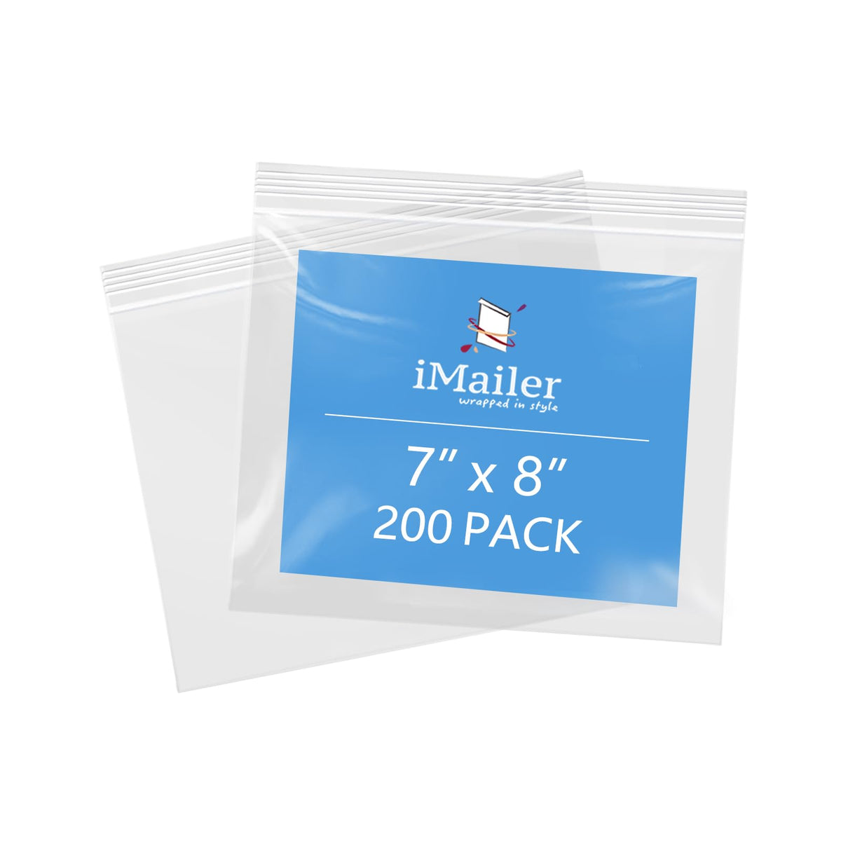 7" x 8" 200 Pack 2 Mil Resealable Zip Bags (7" x 8" 200 Pack)