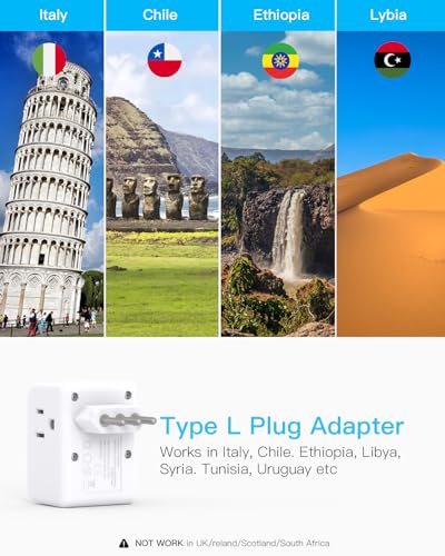 2 Pack International Travel Plug Adapter