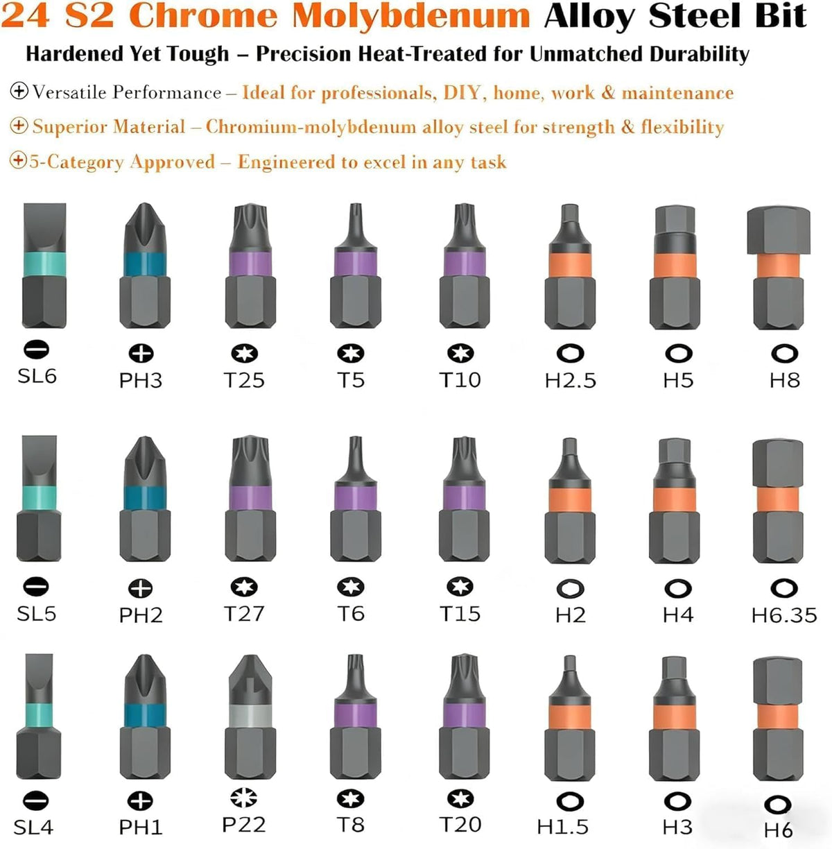 Magnetic Screwdriver Set (Upgraded 24 In 1)