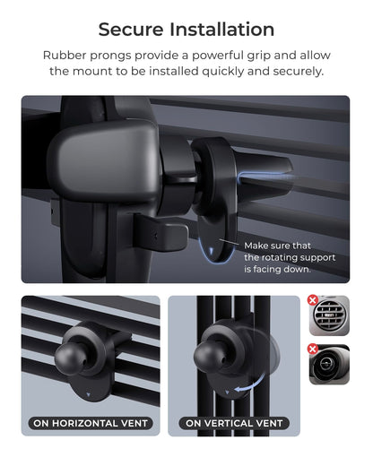 Easy One Touch Advanced Air Vent Car Mount for Smartphone iPhone 18 (Advanced)