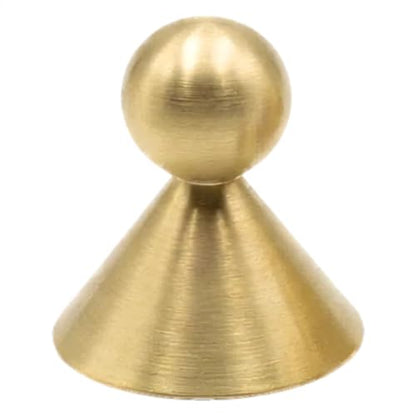 1 Pack Solid Brass Brushed Cabinet Hook Drawer Pull Knob YZ