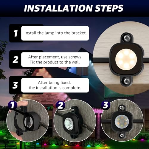 3 in 1 Outdoor Light Mounting Clips Set for Govee Outdoor Lights Pro H706 H806