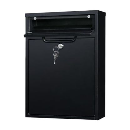 Wall Mount Mailbox for Outside (Black-16inch)