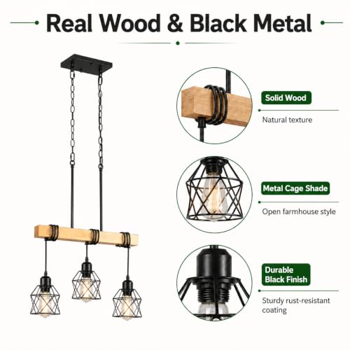 3 Light Farmhouse Kitchen Island Lighting (3-Light)