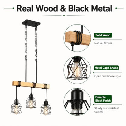 3 Light Farmhouse Kitchen Island Lighting (3-Light)