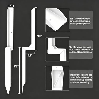 Heavy Duty Metal Fence Post Repair Kit