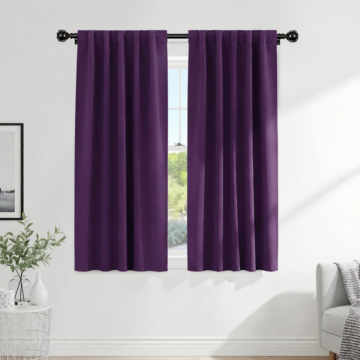 Purple Blackout Curtains for Bedroom 2 Panels Set (Purple / 42"W x 72"L (Pack of 2))