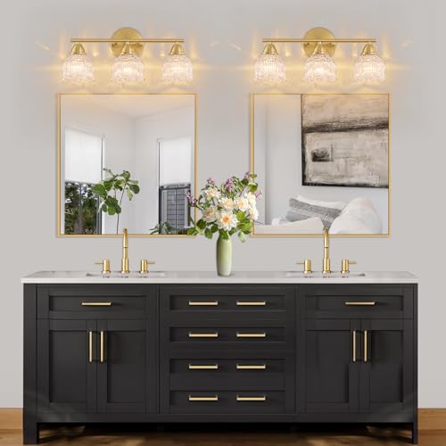 Bathroom Vanity Light with Clear Glass Shade