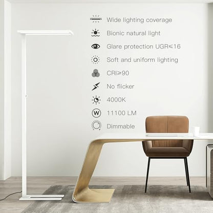 76" Led Floor Lamp (White)