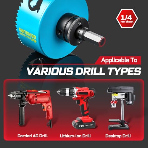 3-1/2 Inch(89mm) Hole Saw, 1PC HSS Bi-Metal Hole Saw Kit with Shark Tooth Hole Cutter for Wood,Drywall, PVC Boards and Thin Metal (1 PCS 3-1/2")