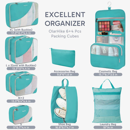 Packing Cubes for Travel (16 Turquoise)