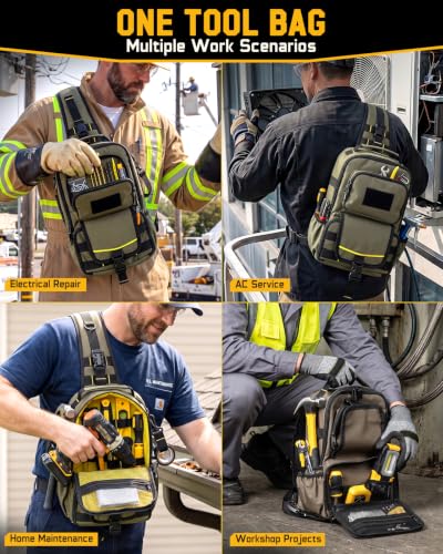 Electrician HVAC Small Tool Chest Bag (Green)