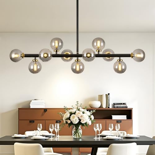 Mid Century Modern Glass Globe Sputnik Chandelier