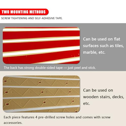 Non Slip Stair Treads for Outdoor Wooden Steps Decking & Slippery Ramp