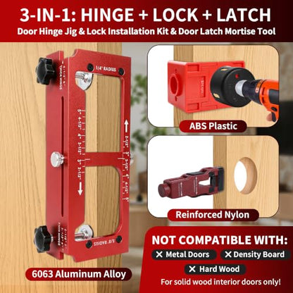 Door Hinge Lock & Latch Installation Kit