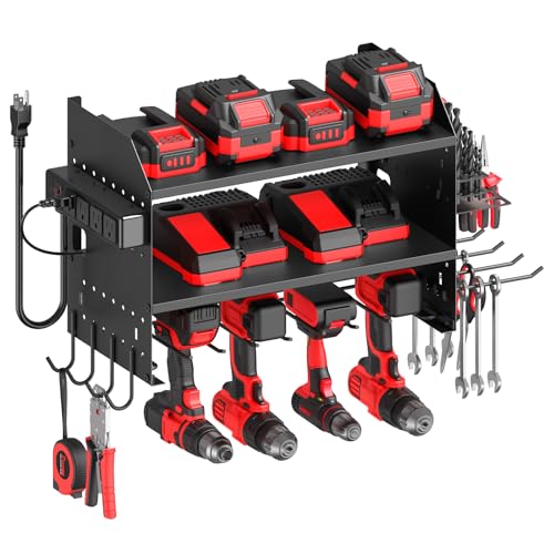 Modular Power Tool Organizer Wall Mount with Charging