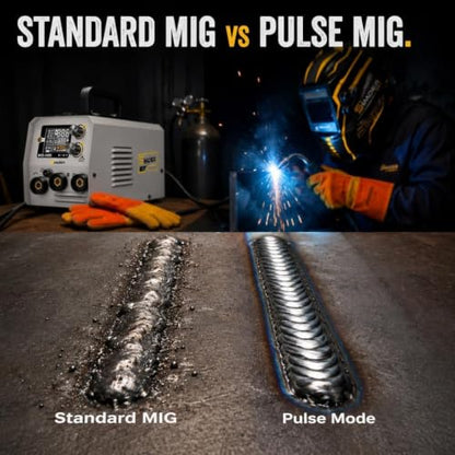 SSimder MIG Welder 110V 220V Dual Voltage MIG Welding Machine Multiprocess Welder for Home DIY