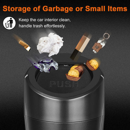 Car Trash Can (Black / Round)