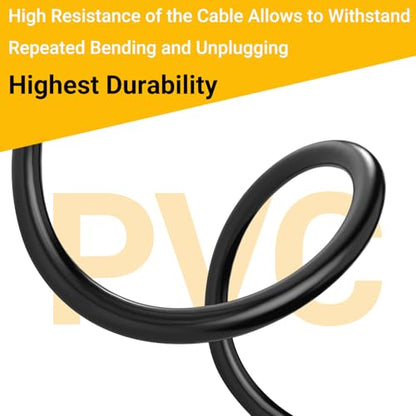 10FT 14AWG DC Power Extension Cable 5.5x2.1mm Male to Female