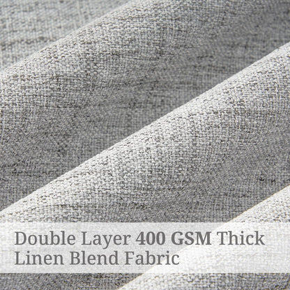 Extra Long 108 Inch Pinch Pleated Blackout Curtains 2 Panels (Lightgrey / 50"W x 108"L (Pack of 2))