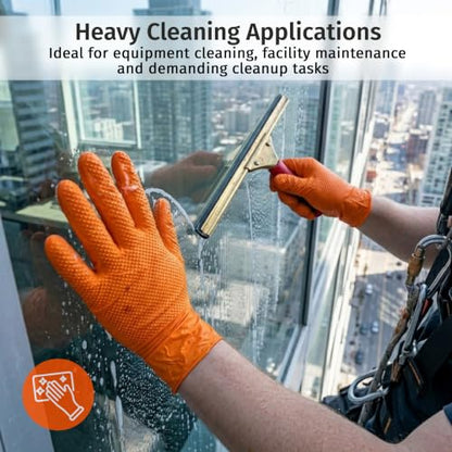 UltraDuty Orange Diamond Nitrile Gloves 10 Mil