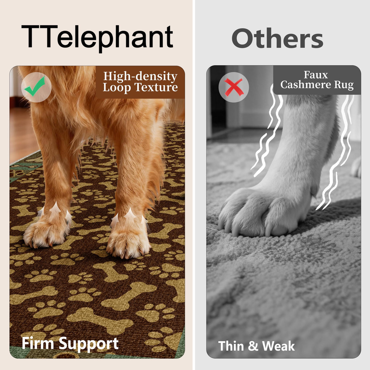 Waterproof 2x3 Small Rug (Paw Brown / 2' x 3' (Runner))