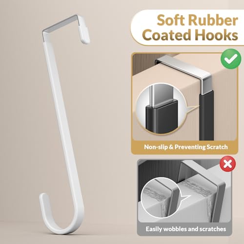 Over the Door Hooks (White, 8 " Long)