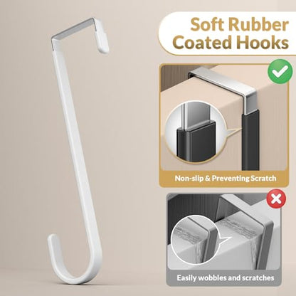 Over the Door Hooks (White, 8 " Long)