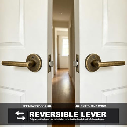 Privacy Door Handle with Lock (Vintage Bronze)
