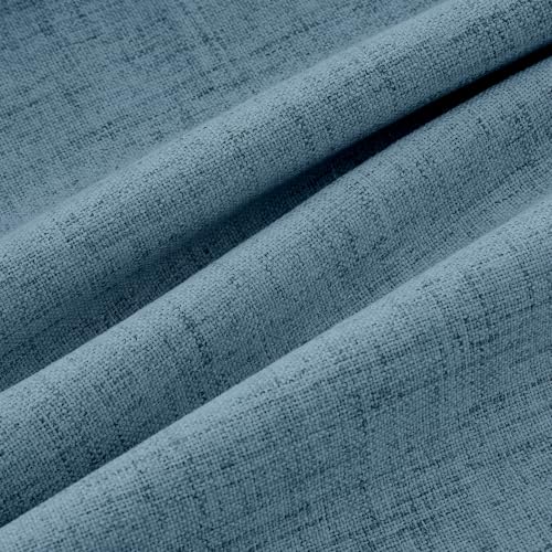 100% Blackout Linen Curtains 2 Panels Set for Bedroom Solid Luxury Decor Thermal Insulation Room Darkening Back Tab Rod Pocket Drapes for Living Room Nursery