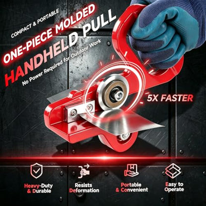 Manual Sheet Metal Cutter Hand Pull Tin Snips Portable Roof Cutting Tools Rotary Metal Plate Shears Double Wheels Scissors Handheld Straight Cut Nibbler Panel Slitter