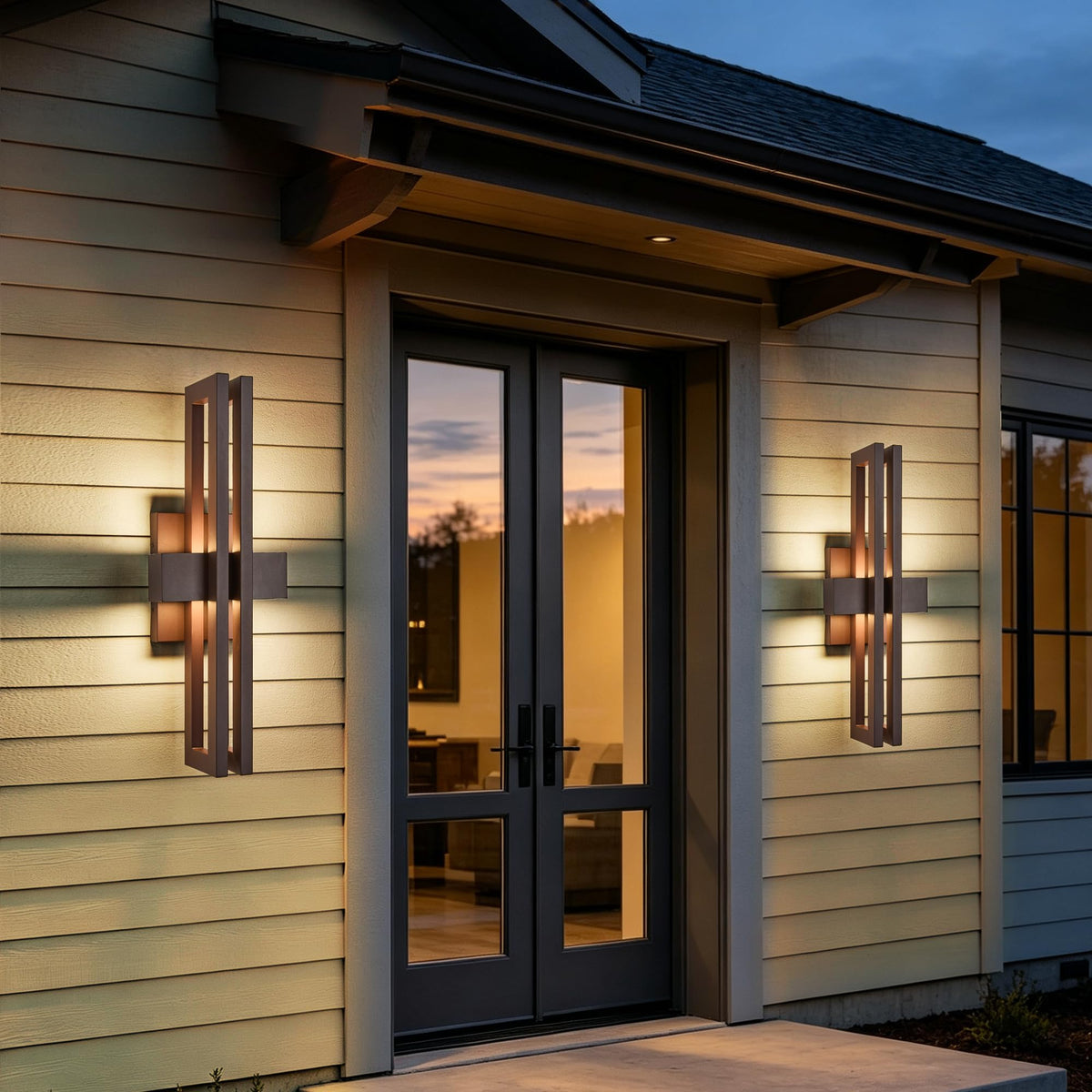 23" Large Modern Minimalist Outdoor Wall Lights 2 (2Pack Large 23"H Textured Bronze)
