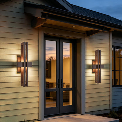 23" Large Modern Minimalist Outdoor Wall Lights 2 (2Pack Large 23"H Textured Bronze)