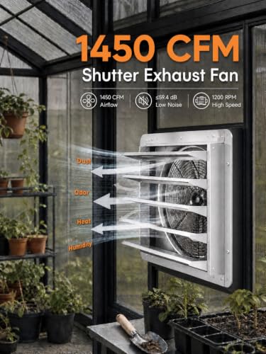 20 Inch Shutter Exhaust Fan Wall Mounted