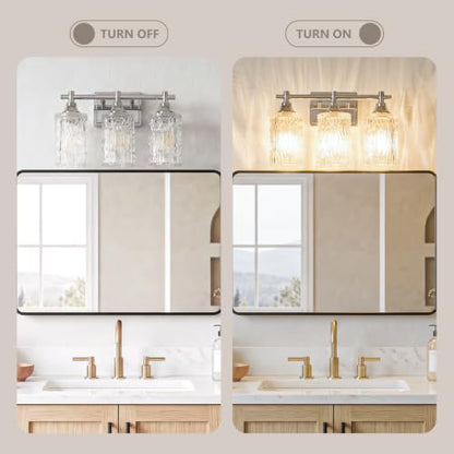 Modern 3 Light Bathroom Light Fixtures (Chrome / 3-light)