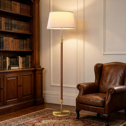 Mid Century Floor Lamp (Dimmable-Dark Walnut)
